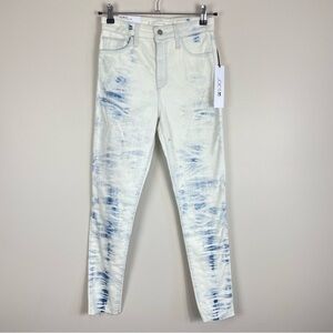 Joe's Jeans Women 25 The Bella 11" High Rise Skinny Ankle Acid Light Wash Denim